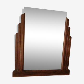 Miroir bois massif art déco années 30 82x75cm