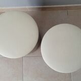 Pair of vintage pouf 60/70s