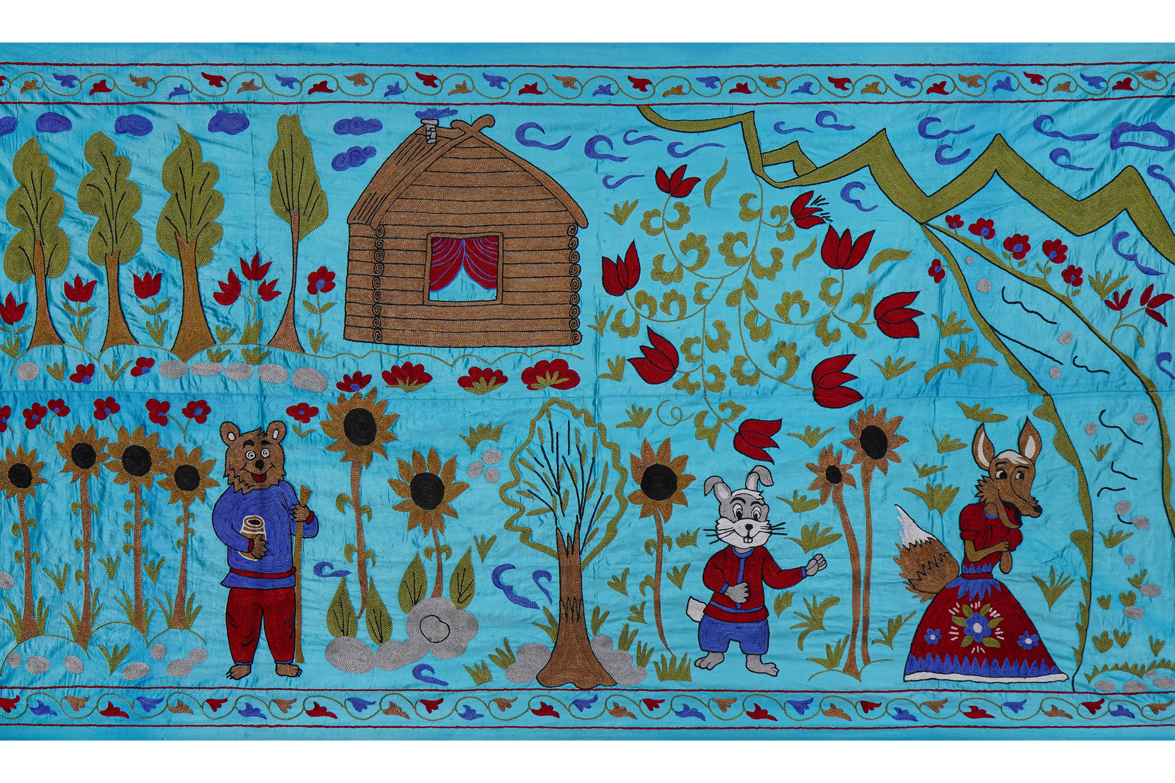 Hand-knotted rug, vintage Turkish rug 103x190 cm