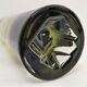 Cylindrical vase green glass Scandinavian design 70s