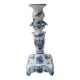 Hand-painted Moustiers porcelain candle holder