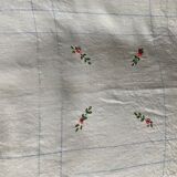 Vintage embroidered tea tablecloth