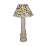 Table lamp foot wood made by cabinetmaker color pepper abbat day fabrics creator apple appie