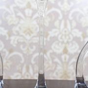 Bougeoirs en verre vintage, années 1950, ensemble de 3