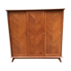 Vintage wardrobe compass feet with 3 sliding oak doors.