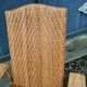 Vintage armchair lounge chair in rattan art deco with footrest and adjustable