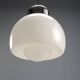Vintage glass and metal pendant light design Italy 1960s-1970s