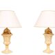 Lampes de table en céramique avec des motifs de fruits, urnes classiques grecques, années 1970, Italie.