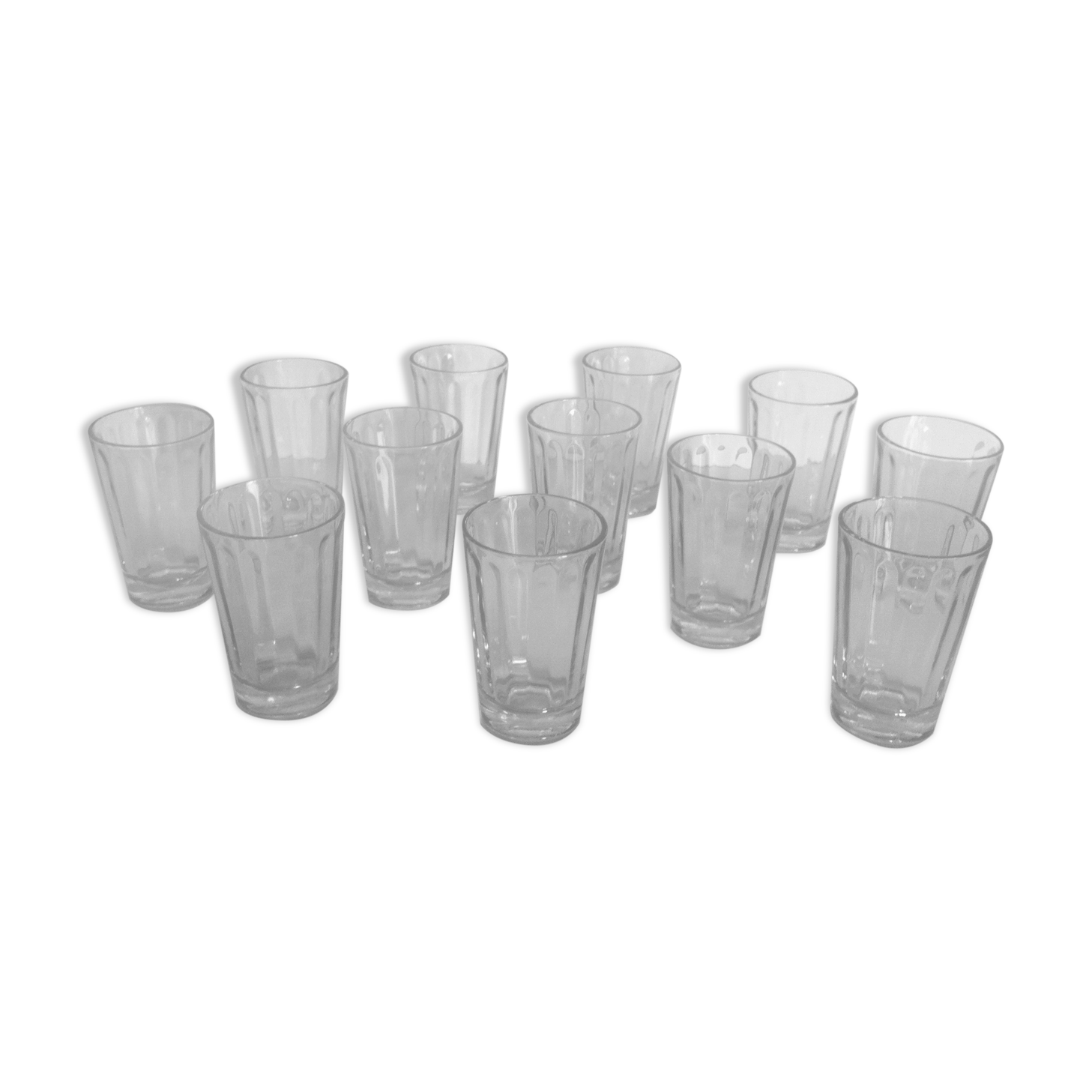Set of 12 glasses of art deco bistro
