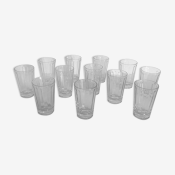 Ensemble de 12 verres de bistrot art déco