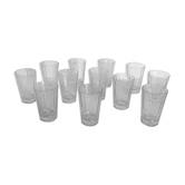Set of 12 glasses of art deco bistro
