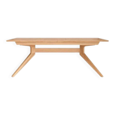 Wooden dining table with a cross extension.