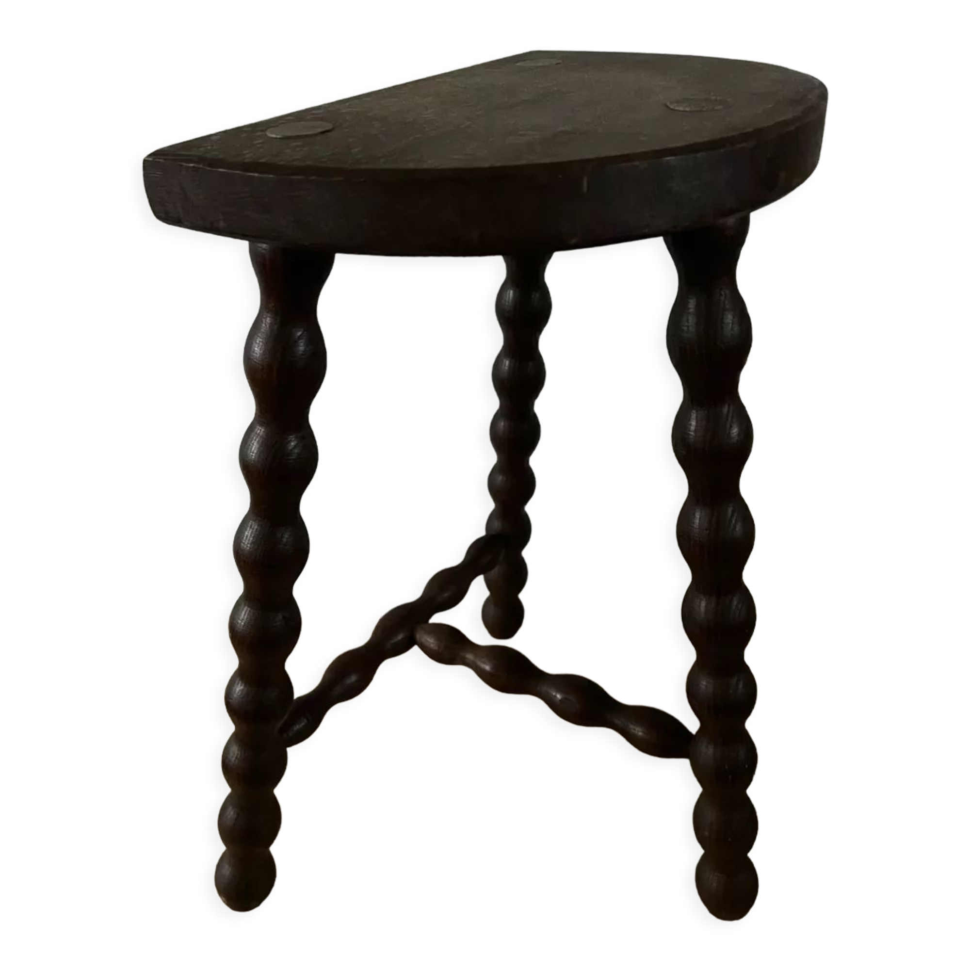 Wooden tripod farm stool