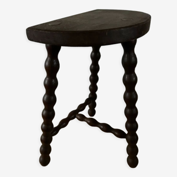 Wooden tripod farm stool