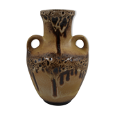Vase céramique Fat Lava 2 anses vintage