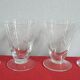 Lot 4 glasses aperitif crystal chiseled conical shape
