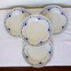 4 vintage dessert plates from the Gien manufacture model Pervenche