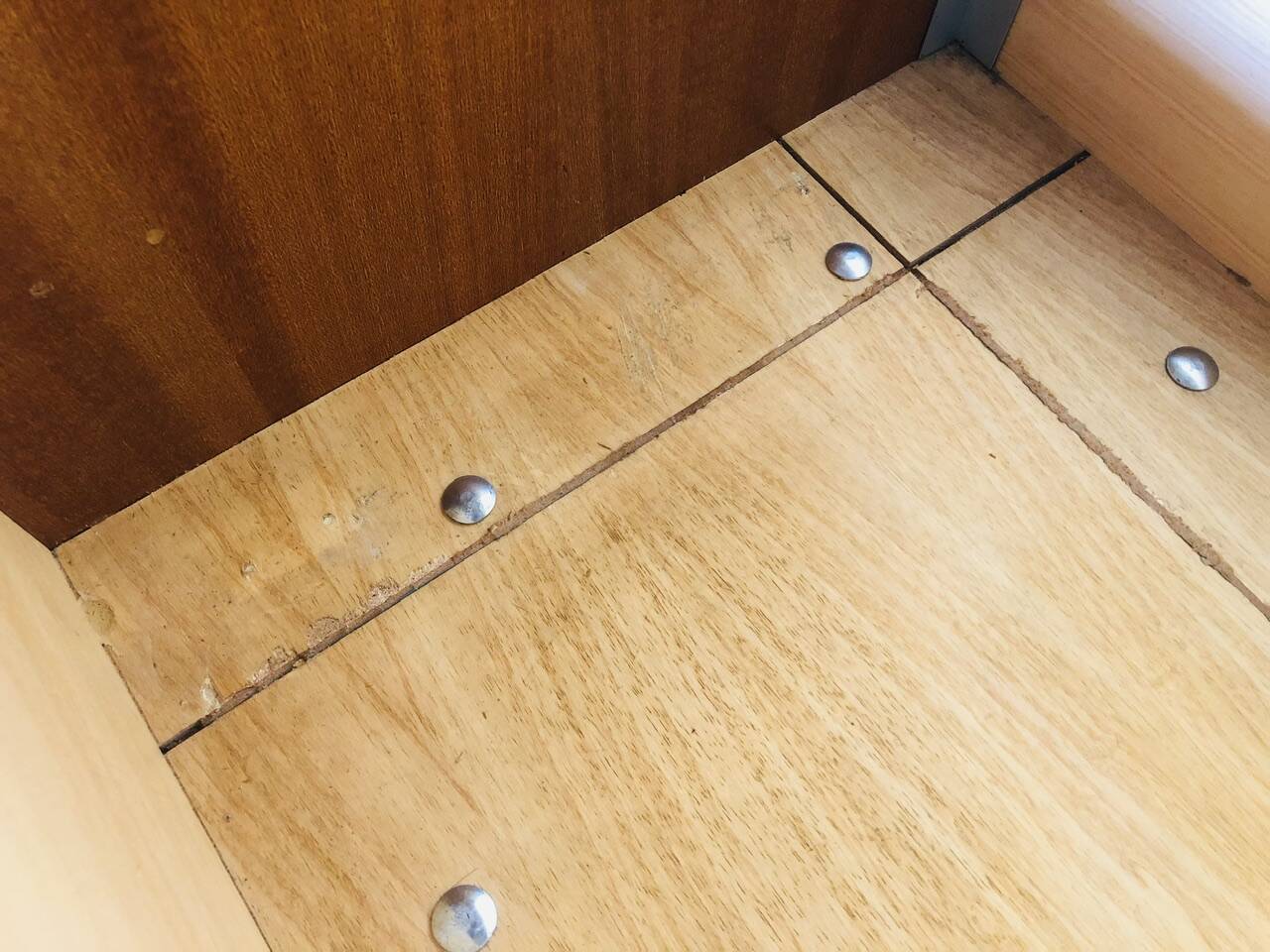 Teak storage unit with metal legs Circa 70's