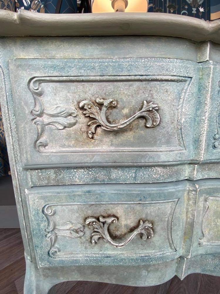 Patinated Louis XV style chest of drawers