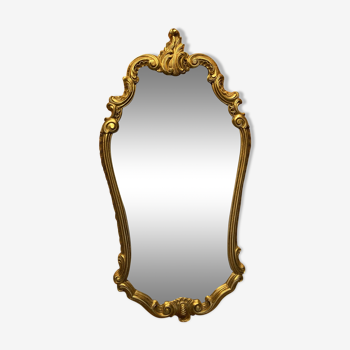 Wooden mirror with moldings