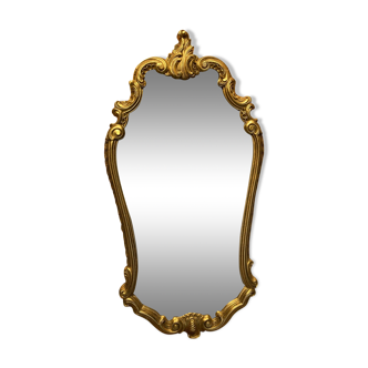 Wooden mirror with moldings