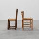 19th Century Spanish Hand-Carved oak Side Chair with Velour Seat