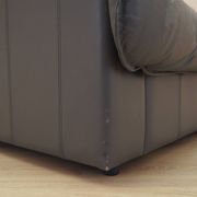 Italian leather sofa, two-seater, 1970s design