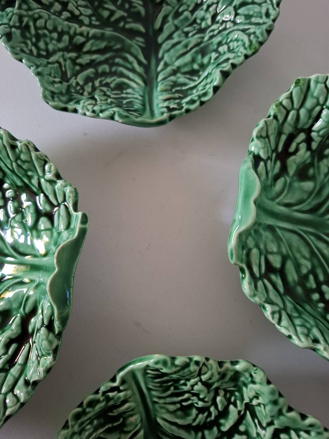 Vintage Sarreguemines slipware dishes