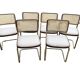 6 Cesca chairs by Marcel Breuer, 1970s