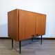 Piece of teak, brass and leather furnitur, Sab brand 1960