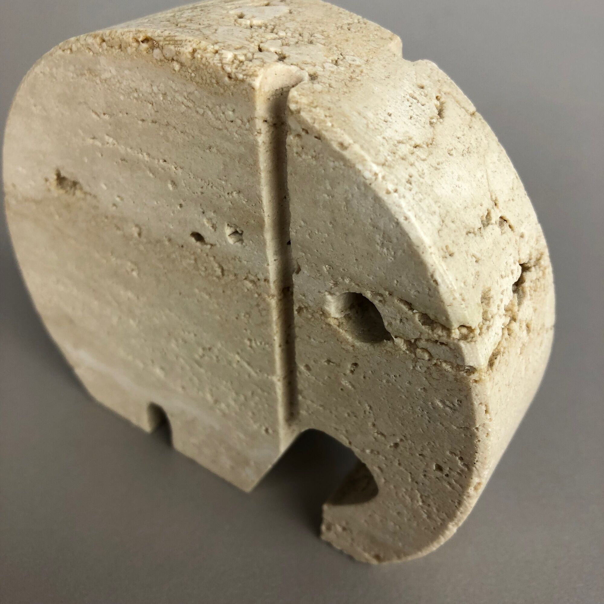 Travertine marble elephant figure by Fratelli Mannelli, Italy, 1970s
