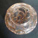 Round amber molded glass ceiling light