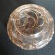 Round amber molded glass ceiling light
