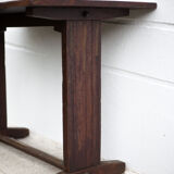 Art deco bistro table, wood and brass bistro table, wood table, art deco, kitchen, 30's