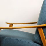 Mid-Century Scandinavian Blue & Turquoise Armchairs, 1960s, Set of 2