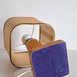 Lampe de chevet rotin et bois