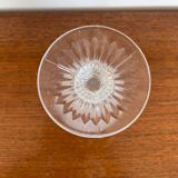 Two 19th-century moulded crystal glasses with diamond points.