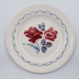 6 dessert plates Digoin Sarreguemines décor Cannes diameter 20.3 cm