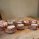 Vintage Oriental Tableware Geisha Girl: 10-Piece Coffee Set