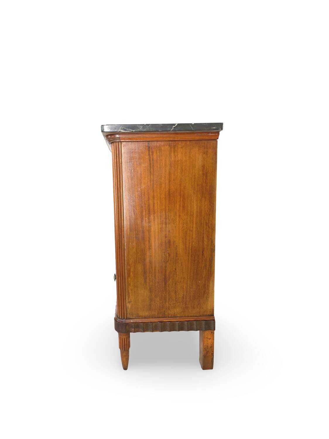 Tables de chevet italiennes en placage d'acajou avec de splendides