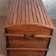 Large old trunk (steam box) in solid wood.