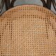 Set of 4 original vintage Thonet design webbing chairs model Long John