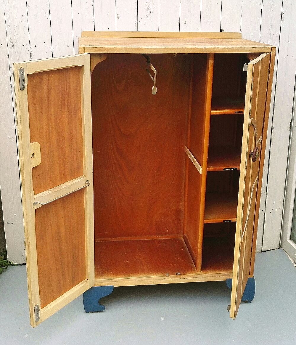 English wardrobe boarding art deco