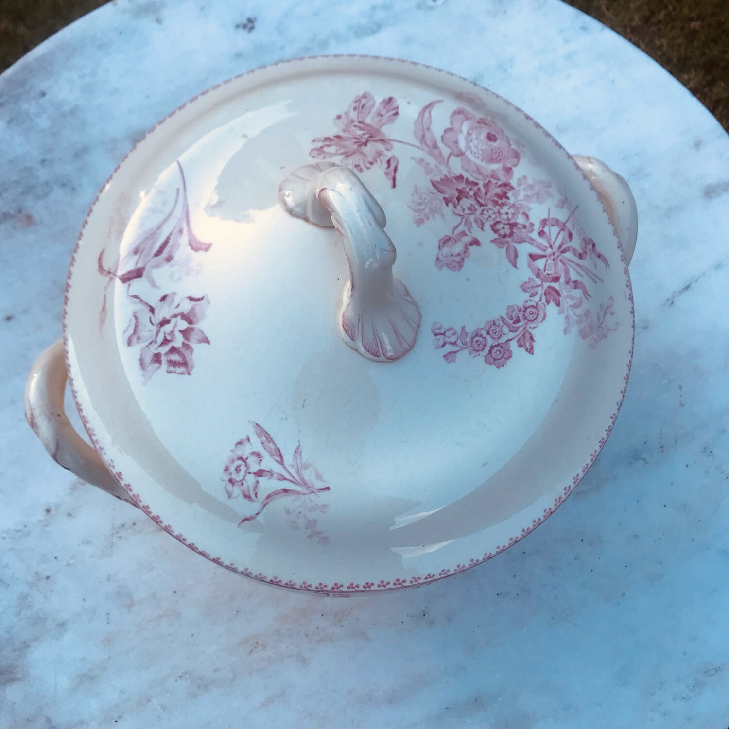 Soupiere iron earth model fontanges sarreguemines