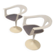 2 x chaise Tulip Lusch, rare, 1972, design blanc, design vintage Colani