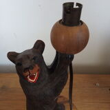 Lampe ours en bois, forêt noire