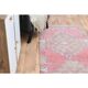 1970s Vintage Turkish Oushak Handmade Wool Cotton Pink Runner Rug 93x327