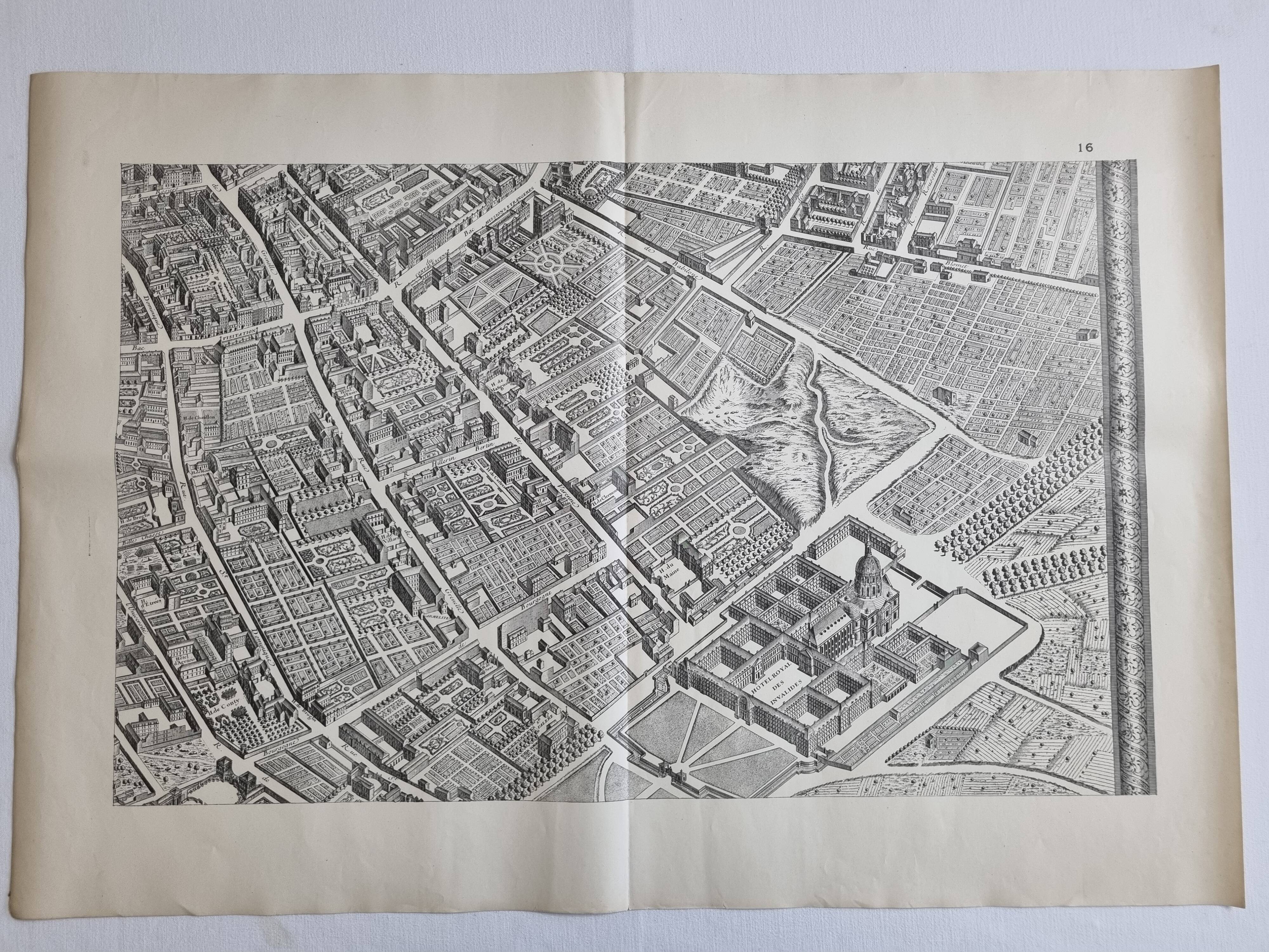 Plan of Paris in the eighteenth century in 20 plates after Turgot, 1900