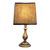 Lampe vintage en laiton. Abat-jour noir