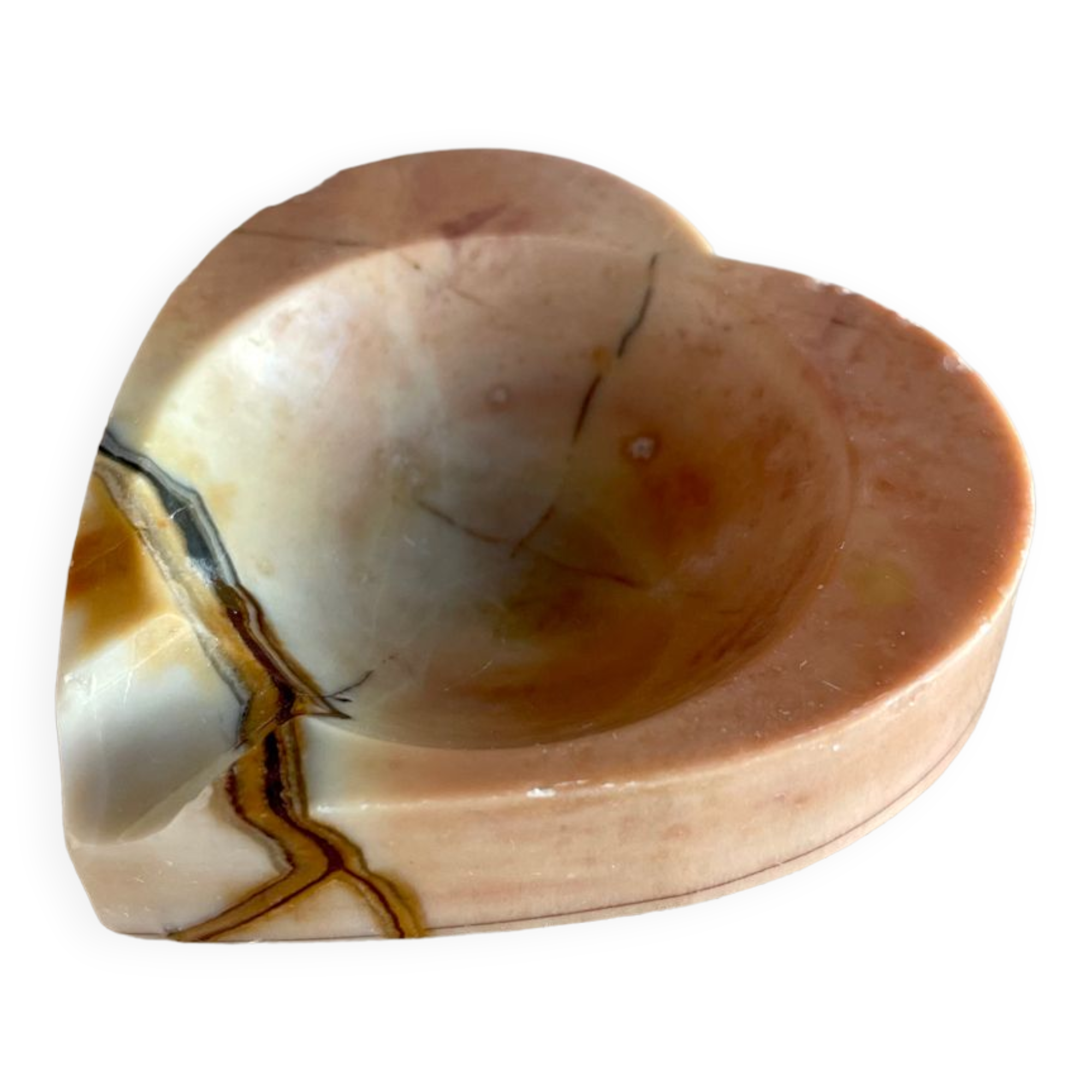 Vintage Onyx Heart Ashtray